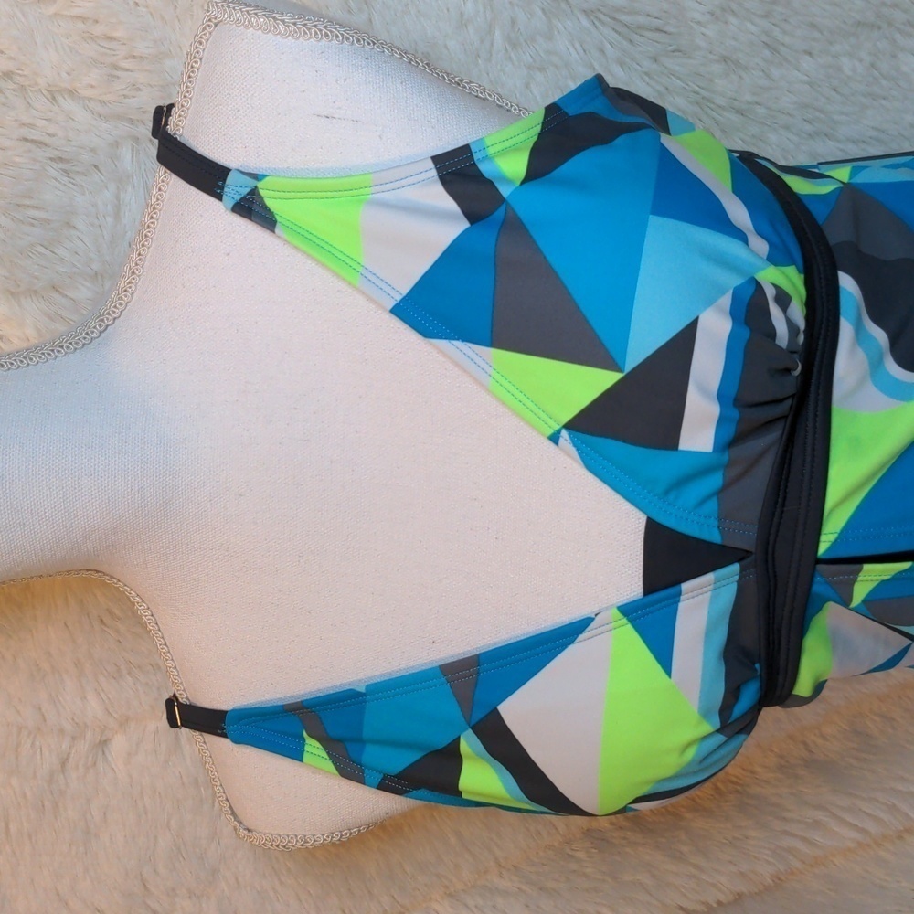 Free Country Tankini Slimming Swim Top XL - Picture 2 of 11